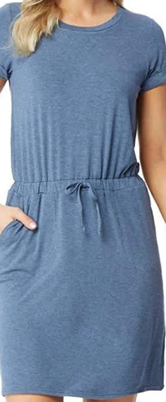 tshirt Dress Elastic Waist comfy blue 32° COOL - Picture 8 of 8